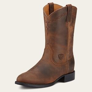 Ariat® (Women's 7.5 WIDE) Heritage™ Roper Western Boot, Distressed Brown - $179